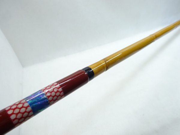 月瀬作・玉の柄 メッシュ&ブルーアワビ 西村釣具製作所